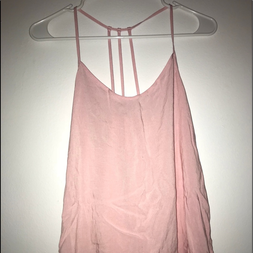 pink flowy tank